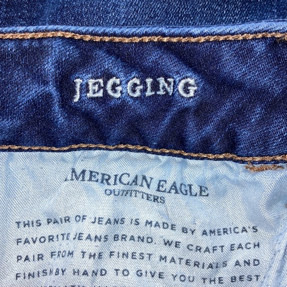 American Eagle Next Level Stretch X Jeggings Jeans - Dark Wash Size 2 Short - Picture 5 of 9